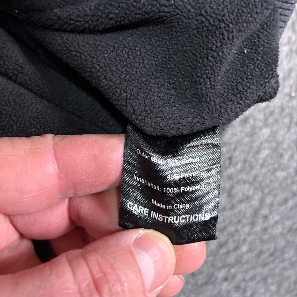 Milwaukee Zip Up Hoodie Mens Medium Black Distressed Heavyweight Workwear - Picture 7 of 12